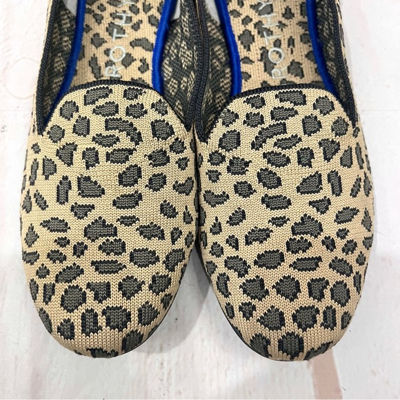 Rothy's The Loafer Spotted Leopard Cheetah Round Toe Ballet Flats - Picture 7 of 8